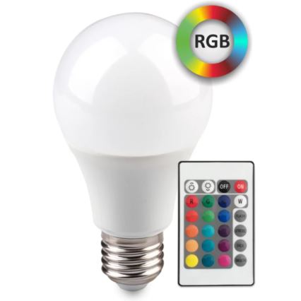 Λάμπα LED RGB E27/6W/230V με δυνατότητα ντιμαρίσματος 3000K