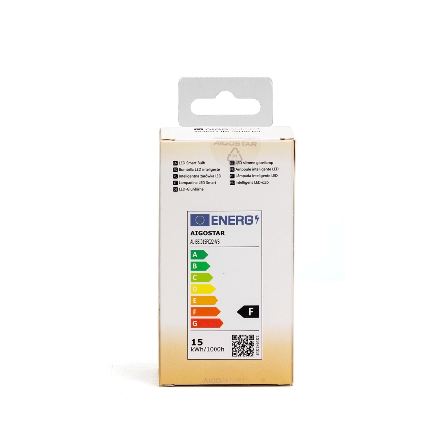Λάμπα LED RGBW Dimmable A60 E27/15W/230V 2700-6500K Wi-Fi - Aigostar