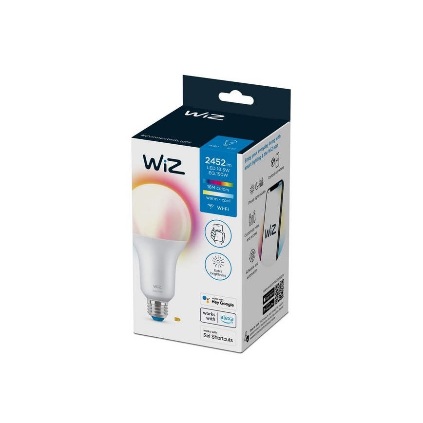 Λάμπα LED RGBW Dimmable A80 E27/18,5W/230V 2200-6500K CRI 90 Wi-Fi - WiZ