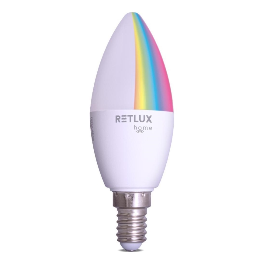Λάμπα LED RGBW Dimmable C37 E14/4,5W/230V 2700-6500K Wi-Fi Tuya