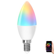 Λάμπα LED RGBW Dimmable C37 E14/6,5W/230V 2700-6500K Wi-Fi - Aigostar