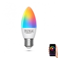 Λάμπα LED RGBW Dimmable C37 E27/7W/230V 3000-6500K Wi-Fi - Aigostar