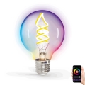 Λάμπα LED RGBW Dimmable FILAMENT G80 E27/4,9W/230V 2700K Wi-Fi - Aigostar