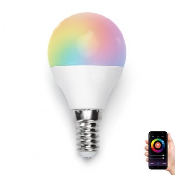 Λάμπα LED RGBW Dimmable G45 E14/7W/230V 3000-6500K Wi-Fi - Aigostar