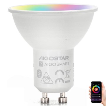 Λάμπα LED RGBW Dimmable GU10/4,9W/230V 2700-6500K - Aigostar