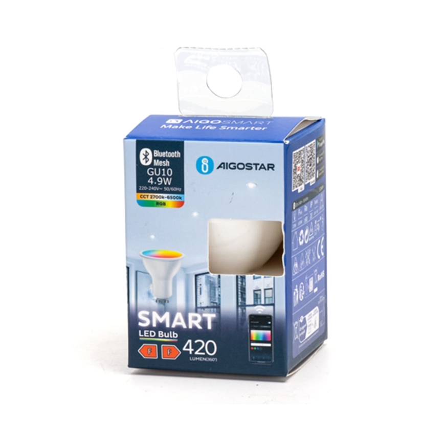 Λάμπα LED RGBW Dimmable GU10/4,9W/230V 2700-6500K - Aigostar