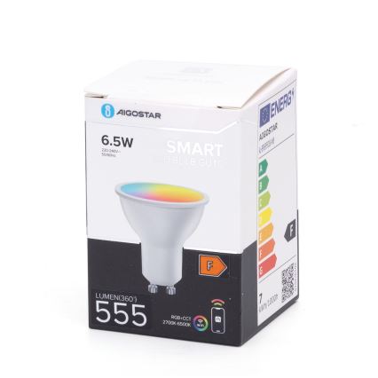 Λάμπα LED RGBW Dimmable GU10/6,5W/230V 2700-6500K Wi-Fi - Aigostar