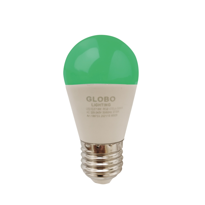 Λάμπα LED RGBW Dimmable E27/6W/230V 3000K + τηλεχειριστήριο - Globo