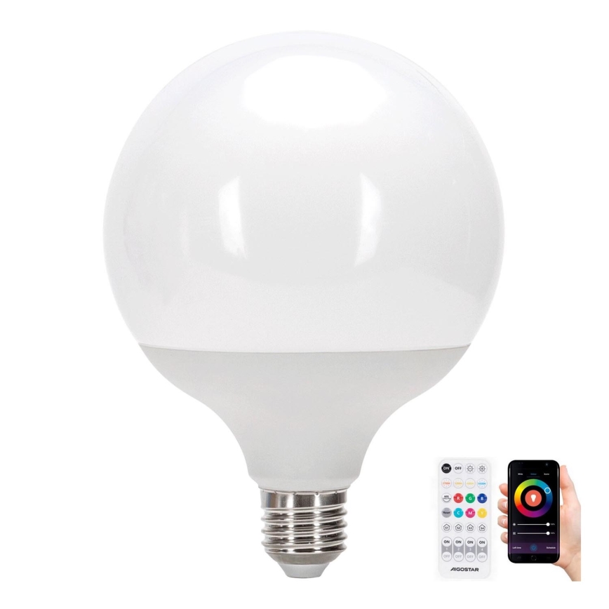 Λάμπα LED RGBW Dimmable MESH G120 E27/18W/230V 6500K + τηλεχειριστήριο - Aigostar
