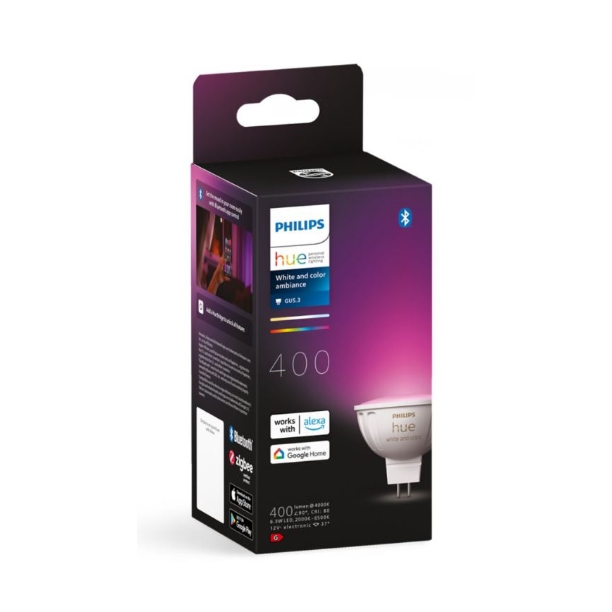 Λάμπα LED RGBW Dimmable Philips Hue White And Color Ambiance GU5,3/MR16/6,3W/12V 2000-6500K