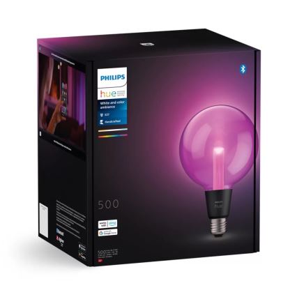 Λάμπα LED RGBW Dimmable Philips Hue White And Color Ambiance G125 E27/6,8W/230V 2000-6500K
