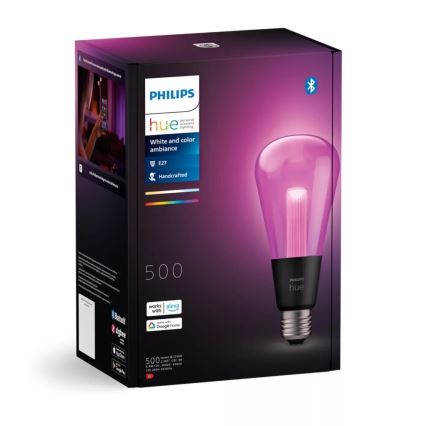 Λάμπα LED RGBW Dimmable Philips Hue White And Color Ambiance E27/6,8W/230V 2000-6500K