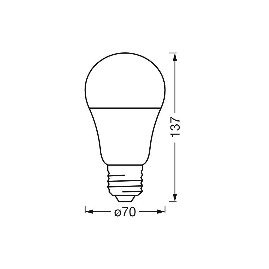Λάμπα LED RGBW Dimmable SMART+ E27/14W/230V 2700-6500K Wi-Fi - Ledvance