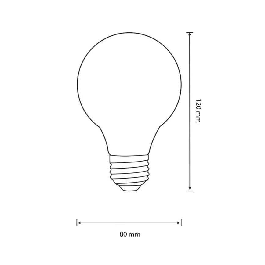 Λάμπα LED VINTAGE E27/4W/230V 80x120 mm 2200K