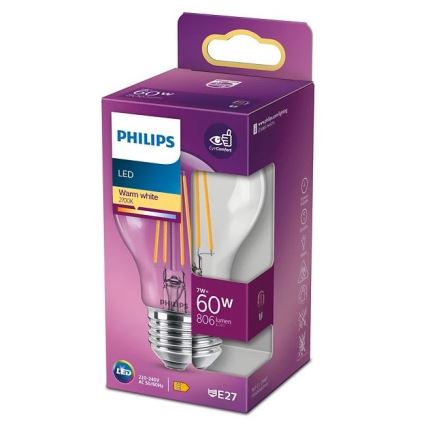 Λάμπα LED VINTAGE Philips A60 E27/7W/230V 2700K