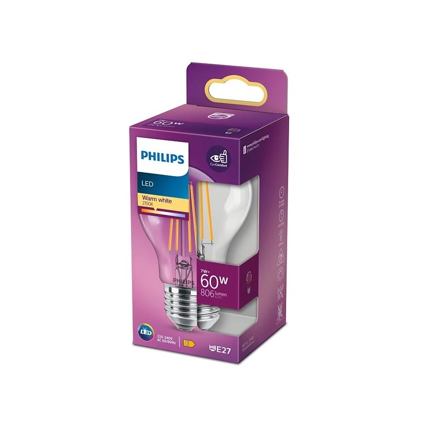 Λάμπα LED VINTAGE Philips A60 E27/7W/230V 2700K