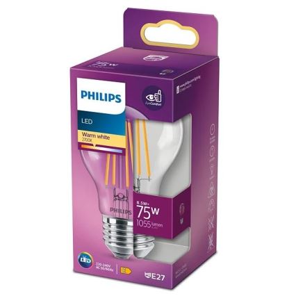 Λάμπα LED VINTAGE Philips A60 E27/8,5W/230V 2700K