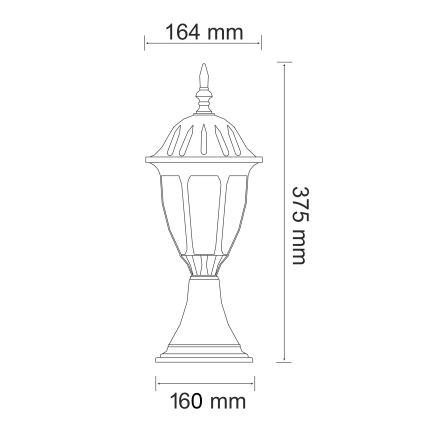 Λάμπα LED εξωτερικού χώρου FLORENCJA 1xE27/10W/230V IP43