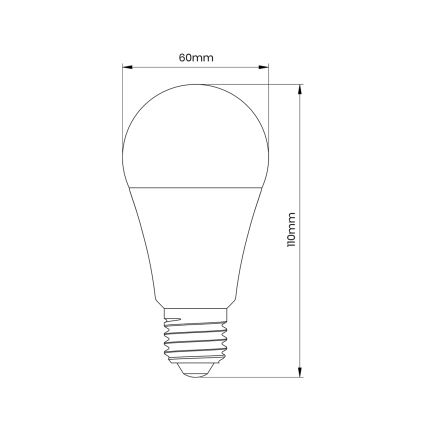 Λάμπα LED με αισθητήρα κίνησης και λυκόφωτος A60 E27/6W/230V 3000K