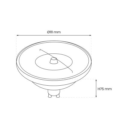 Λάμπα LED ντιμαριζόμενη AR111 GU10/10,5W/230V 3000K