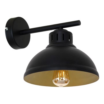 Λάμπα τοίχου SVEN 1xE27/15W/230V μαύρο/χρυσό