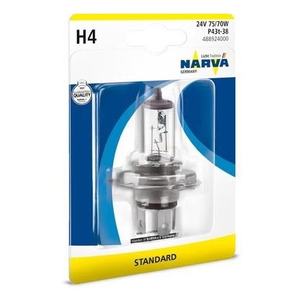 Λάμπα αυτοκινήτου H4 P43t-38/75/70W/24V - Narva 48892NVAB1