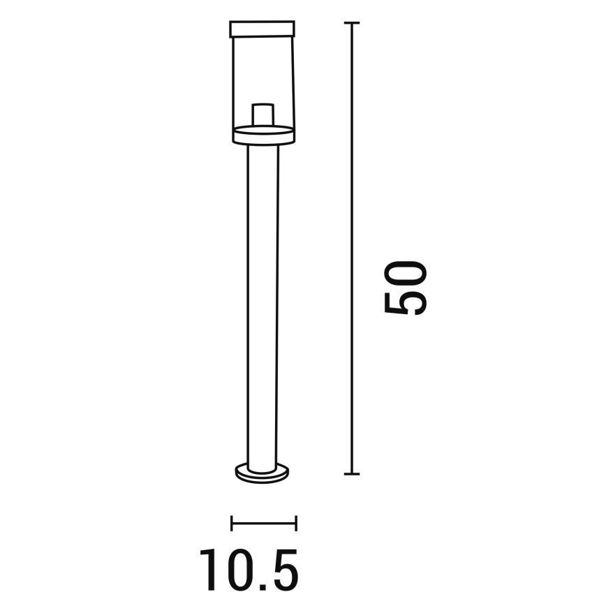 Λάμπα εξωτερικού χώρου 1xE27/15W/230V 50 cm IP44 μαύρο