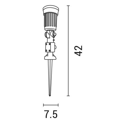 Λάμπα εξωτερικού χώρου 1xE27/15W/230V IP44 μαύρο