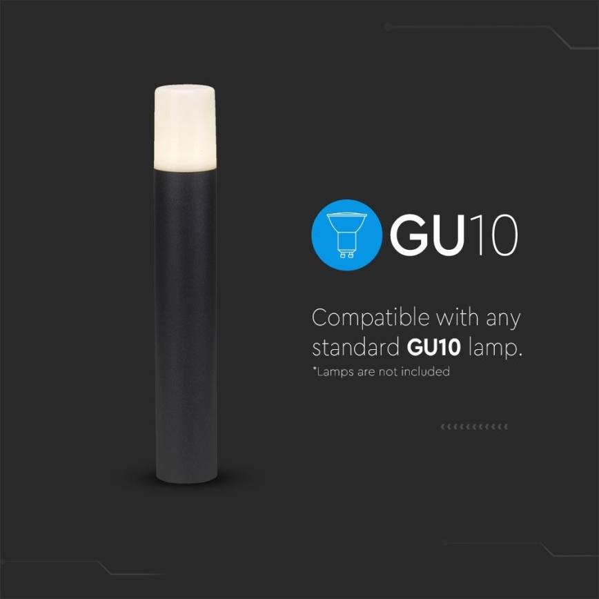 Λάμπα εξωτερικού χώρου 1xGU10/35W/230V IP54 50 cm μαύρο