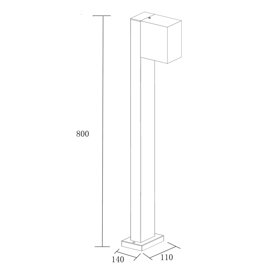 Λάμπα εξωτερικού χώρου BOSTON 1xGU10/10W/230V 80 cm IP54 μαύρο