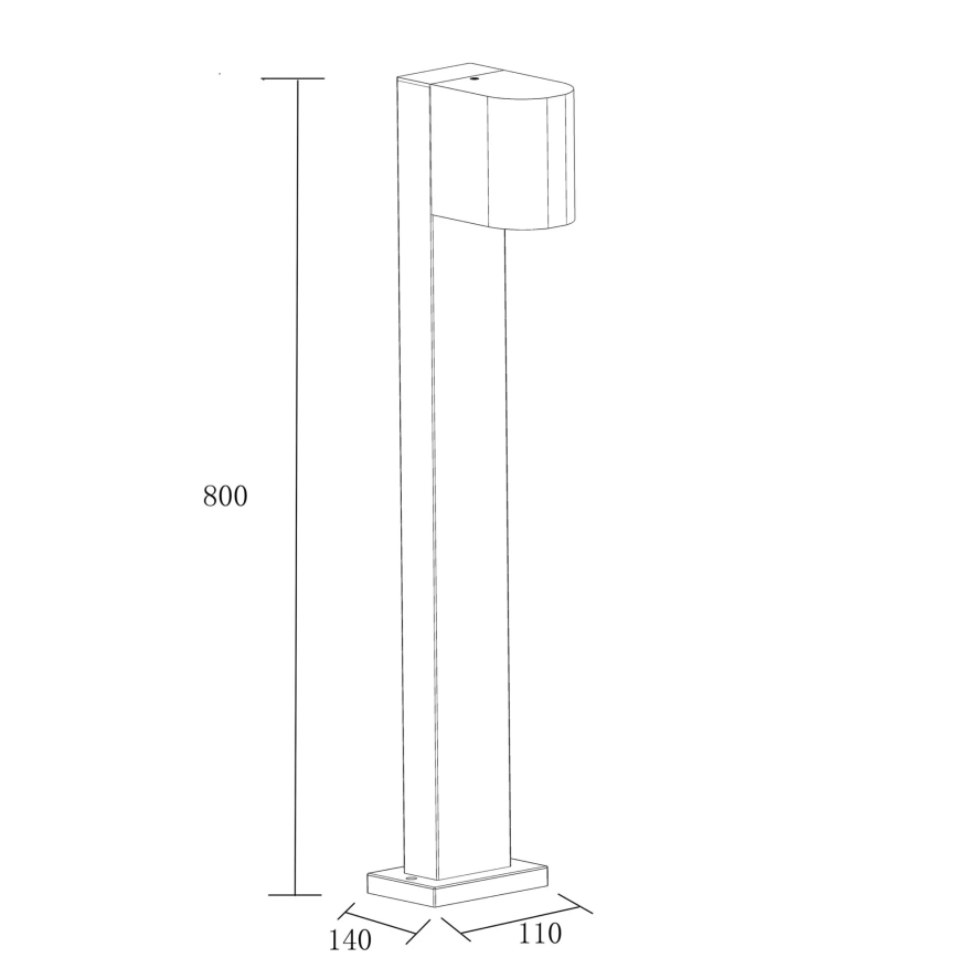 Λάμπα εξωτερικού χώρου BOSTON 1xGU10/10W/230V 80 cm IP54 μαύρο