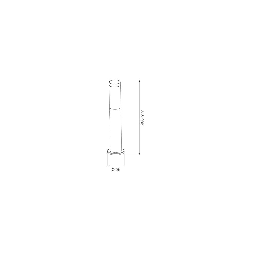 Λάμπα εξωτερικού χώρου BROOKLYN 1xE27/60W/230V 45 cm IP44 ματ χρώμιο