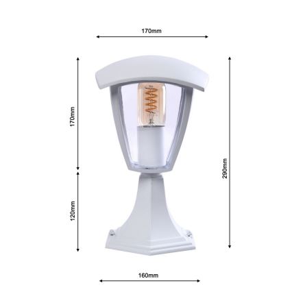Λάμπα εξωτερικού χώρου FOX 1xE27/40W/230V IP44 λευκό