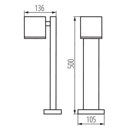 Λάμπα εξωτερικού χώρου GORI 1xGU10/35W/230V IP44