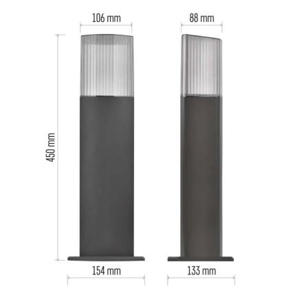 Λάμπα εξωτερικού χώρου LANA 1xE27/25W/230V IP54 45 cm