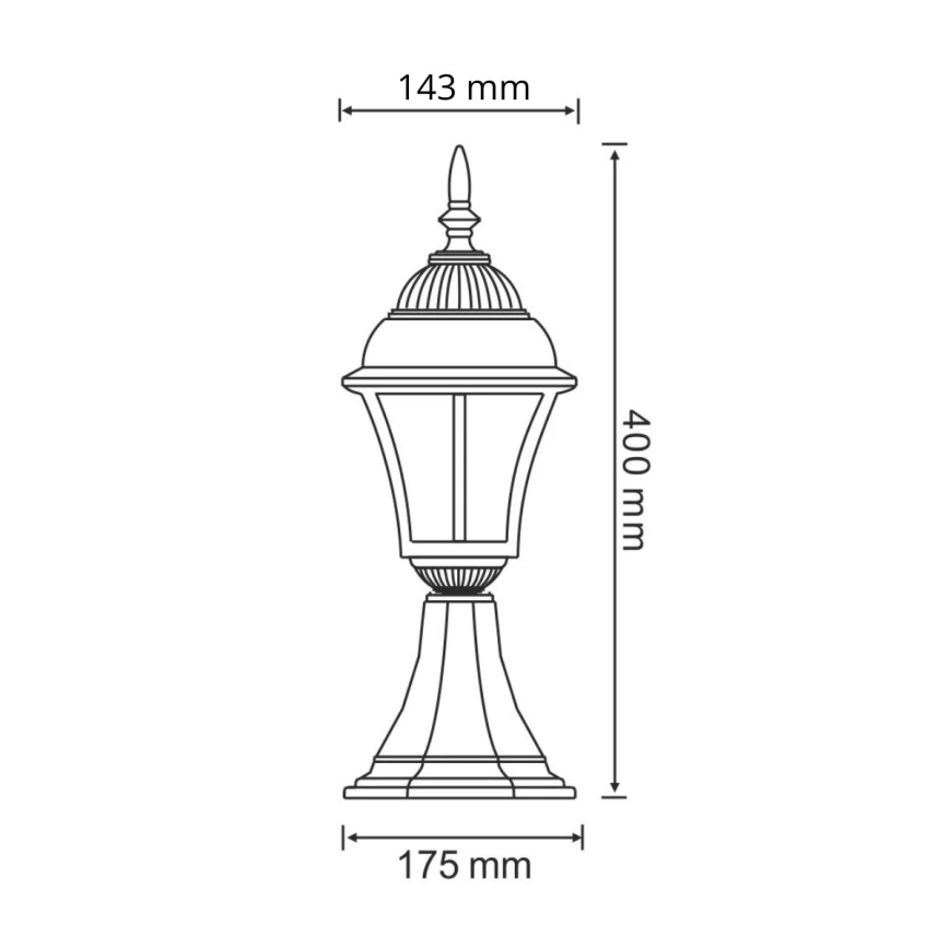 Λάμπα εξωτερικού χώρου LED PARIS 2 1xE27/4,9W/230V