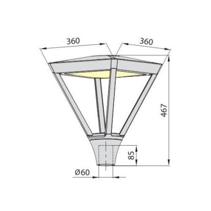 Λάμπα εξωτερικού χώρου LED PARK PLUS LED/60W/230V 4000K