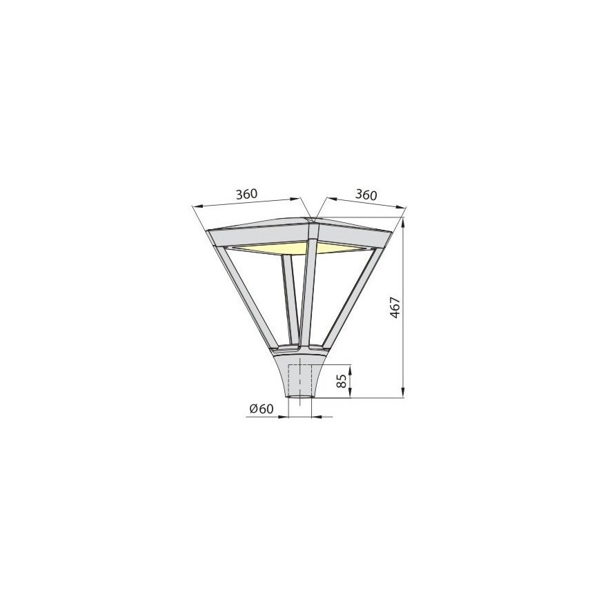 Λάμπα εξωτερικού χώρου LED PARK PLUS LED/60W/230V 4000K