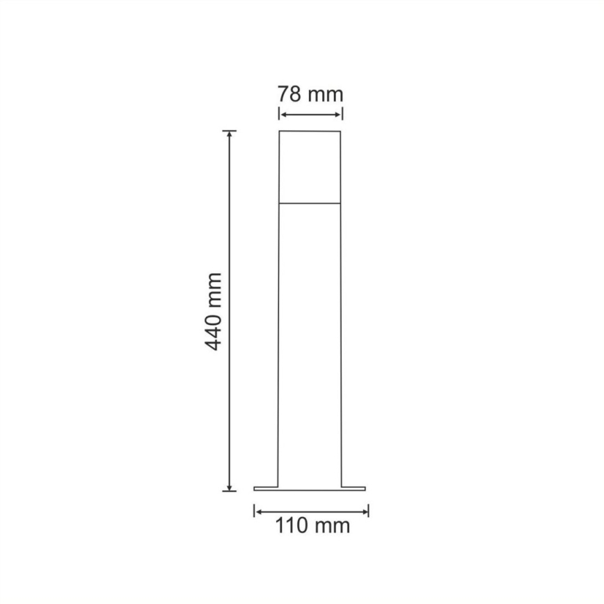 Λάμπα εξωτερικού χώρου NEW YORK 1xE27/12W/230V IP44 44 cm ανθρακί