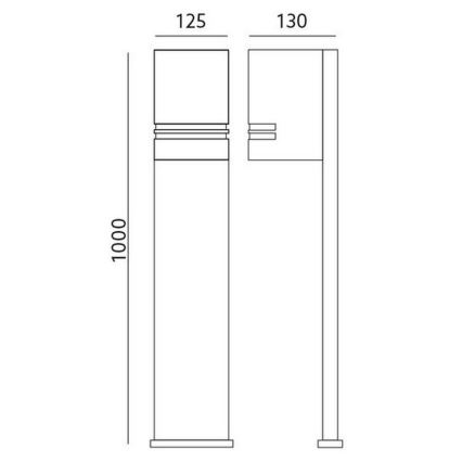 Λάμπα εξωτερικού χώρου QUAZAR 1xGU10/11W/230V IP44 γκρι