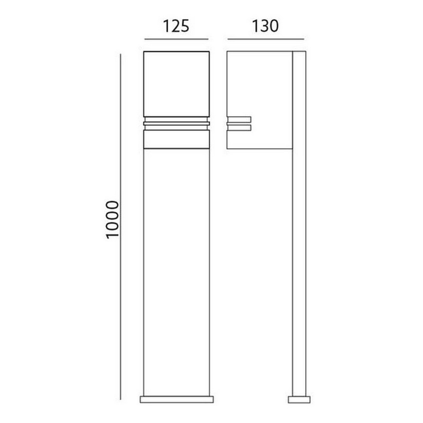 Λάμπα εξωτερικού χώρου QUAZAR 1xGU10/11W/230V IP44 γκρι