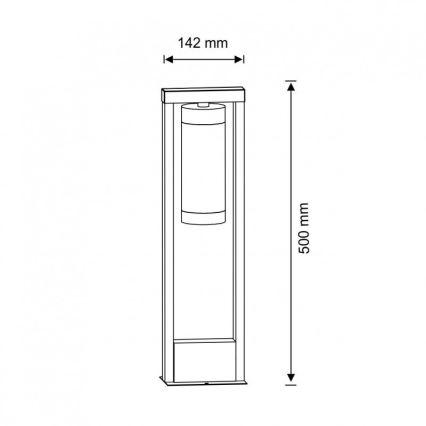 Λάμπα εξωτερικού χώρου SPECTRA 1xE27/10W/230V IP44 50 cm