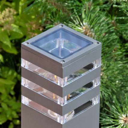 Λάμπα εξωτερικού χώρου TEKSAS 1xE27/12W/230V IP44 74 cm ανθρακί