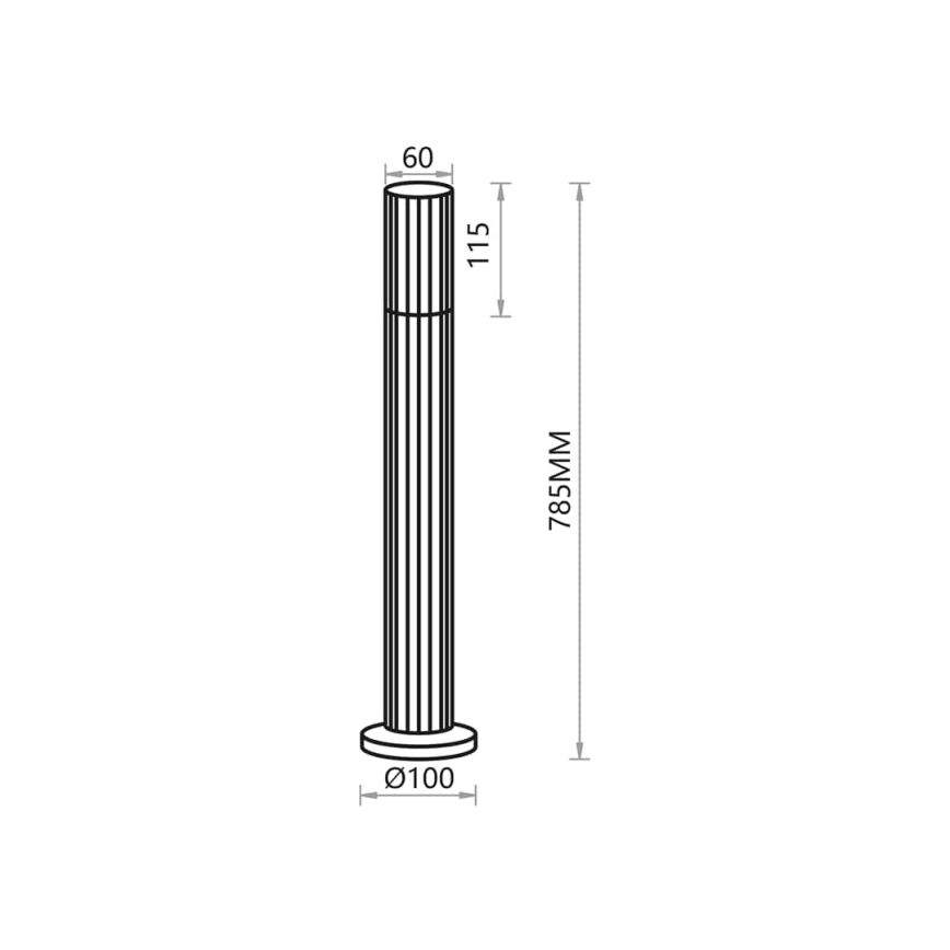 Λάμπα εξωτερικού χώρου VERTICAL 1xGU10/8W/230V IP44 μαύρο