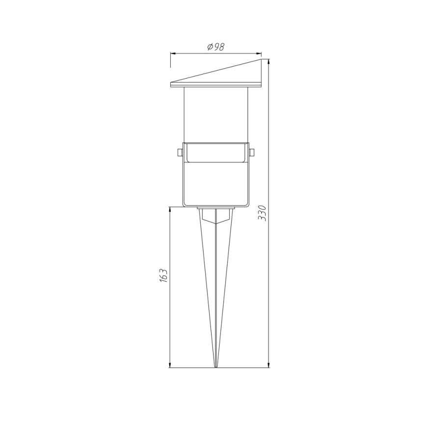 Λάμπα εξωτερικού χώρου VILO 1xGU10/60W/230V IP65 μαύρο