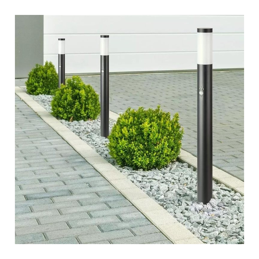Λάμπα εξωτερικού χώρου με αισθητήρα 1xE27/60W/230V IP44 110cm μαύρο