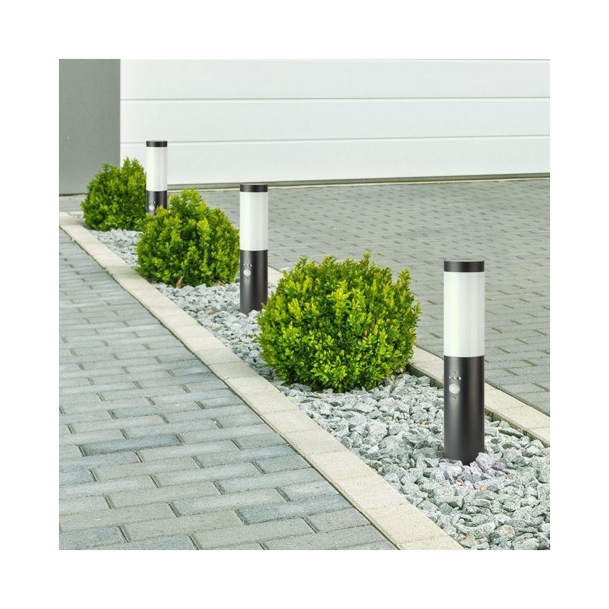Λάμπα εξωτερικού χώρου με αισθητήρα 1xE27/60W/230V IP44 45cm ανθρακί