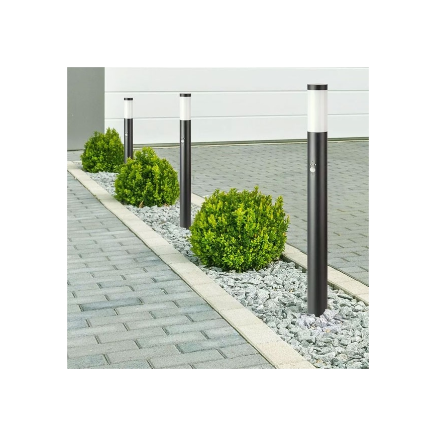 Λάμπα εξωτερικού χώρου με αισθητήρα 1xE27/60W/230V IP44 80cm μαύρο
