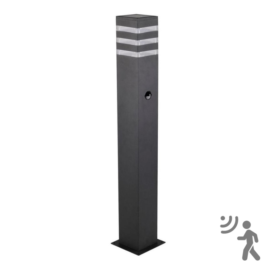 Λάμπα εξωτερικού χώρου με αισθητήρα TEKSAS 1xE27/12W/230V IP44 74 cm ανθρακί