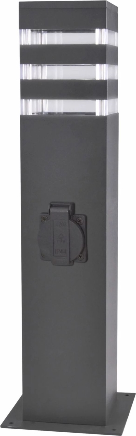 Λάμπα εξωτερικού χώρου με πρίζα TEKSAS 1xE27/20W/230V 44 cm IP44 μαύρο